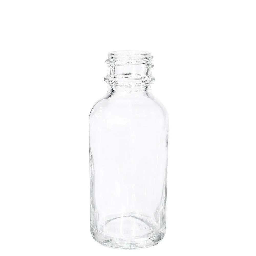 1 oz. Clear Boston Round with Black Treatment Pump (20/400) (V8) (V20)