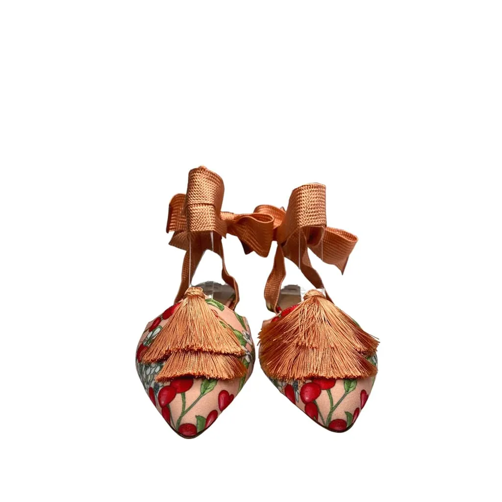 Aquazzura Love Tassle Flats in Pink