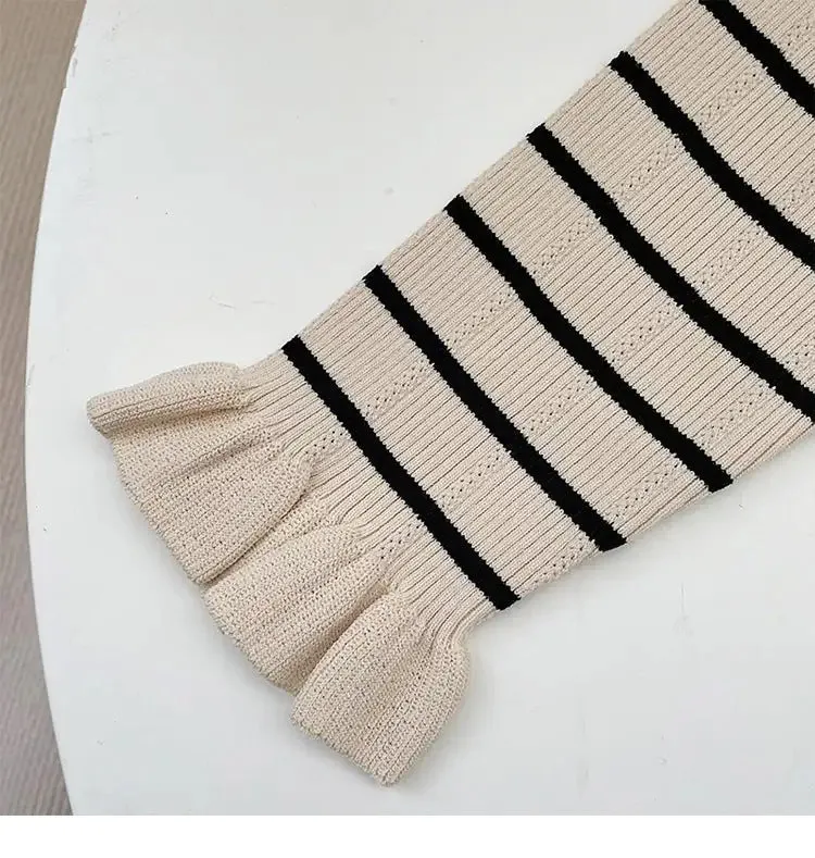 Armelline Sandro Striped Knit Midi Dress