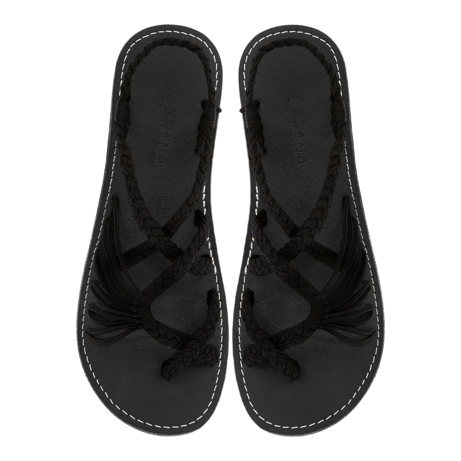 Banyan - Classic Black Rope Sandals