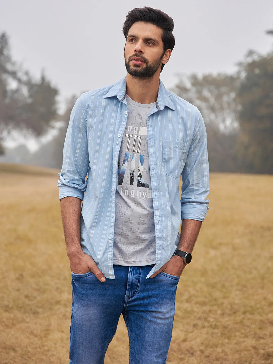 Blue Striped Shirt
