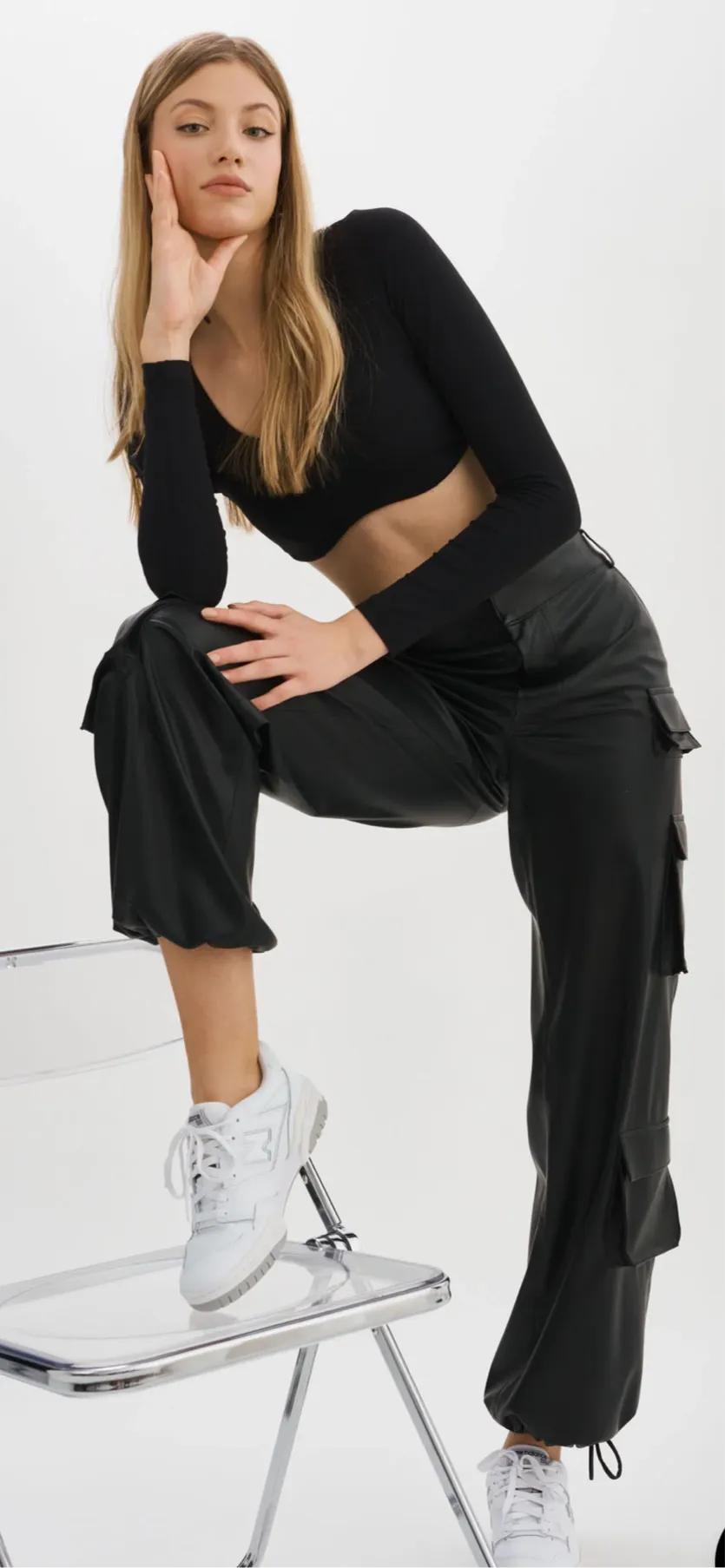 BOBBI | FAUX LEATHER CARGO PANTS BY LA MARQUE SPRING 25