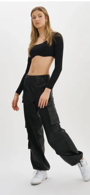 BOBBI | FAUX LEATHER CARGO PANTS BY LA MARQUE SPRING 25