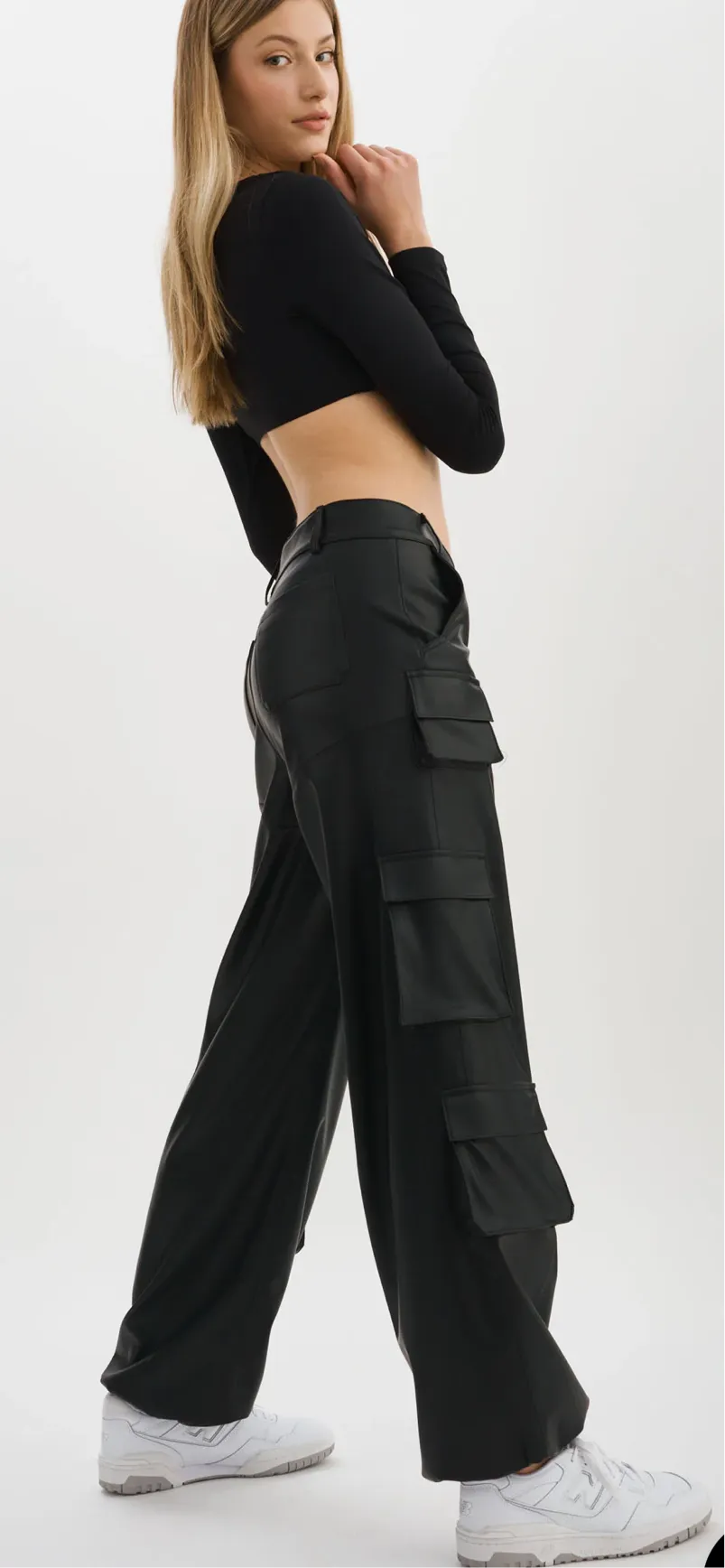 BOBBI | FAUX LEATHER CARGO PANTS BY LA MARQUE SPRING 25