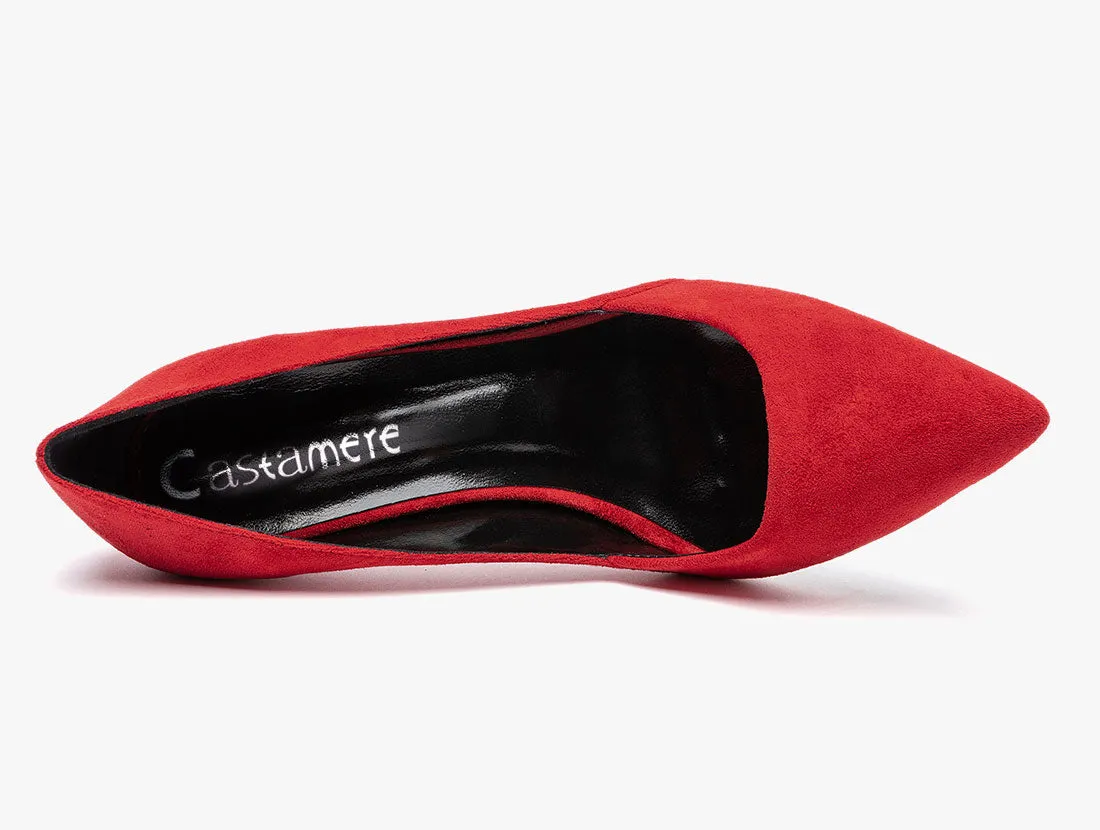 CASTAMERE Womens Leather Lining High Heels Pumps Pointed Toe Slip-on 10CM Shoes