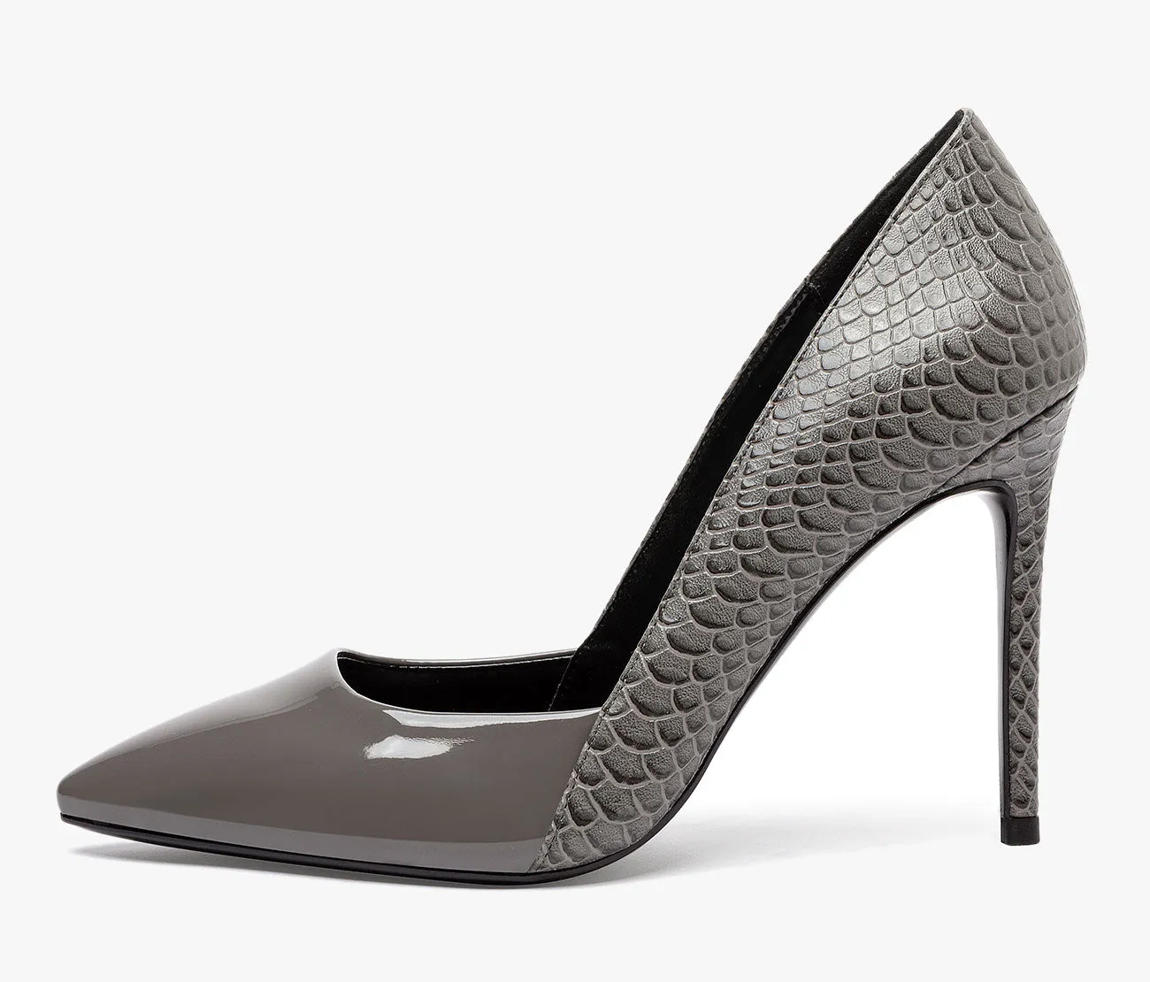 CASTAMERE Womens Leather Lining High Heels Pumps Pointed Toe Slip-on 10CM Shoes