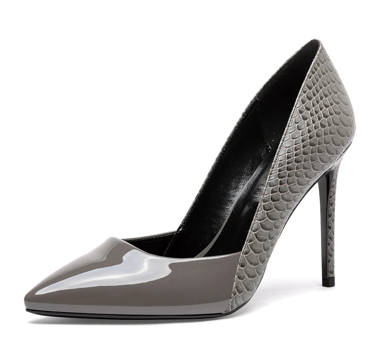 CASTAMERE Womens Leather Lining High Heels Pumps Pointed Toe Slip-on 10CM Shoes