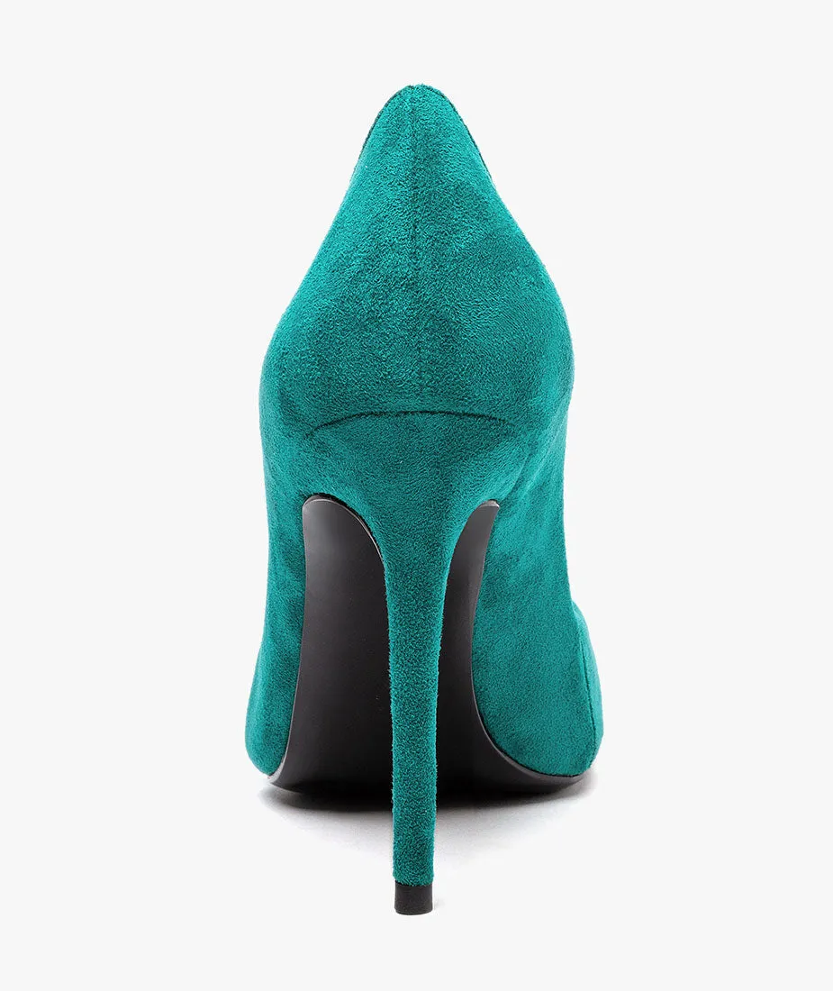 CASTAMERE Womens Leather Lining High Heels Pumps Pointed Toe Slip-on 10CM Shoes