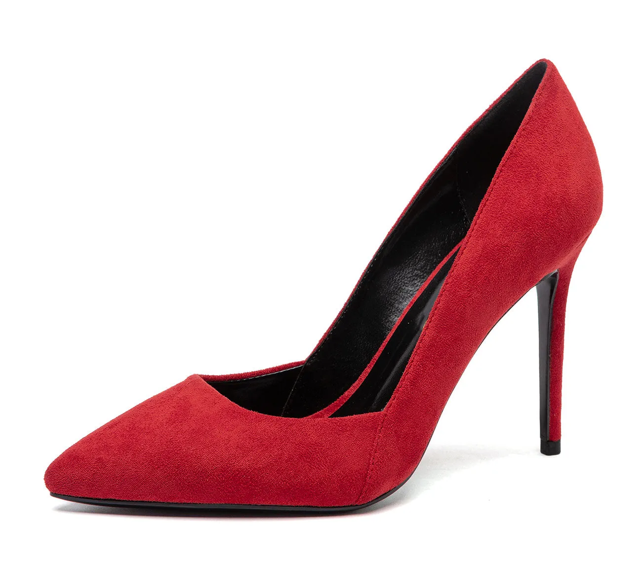 CASTAMERE Womens Leather Lining High Heels Pumps Pointed Toe Slip-on 10CM Shoes