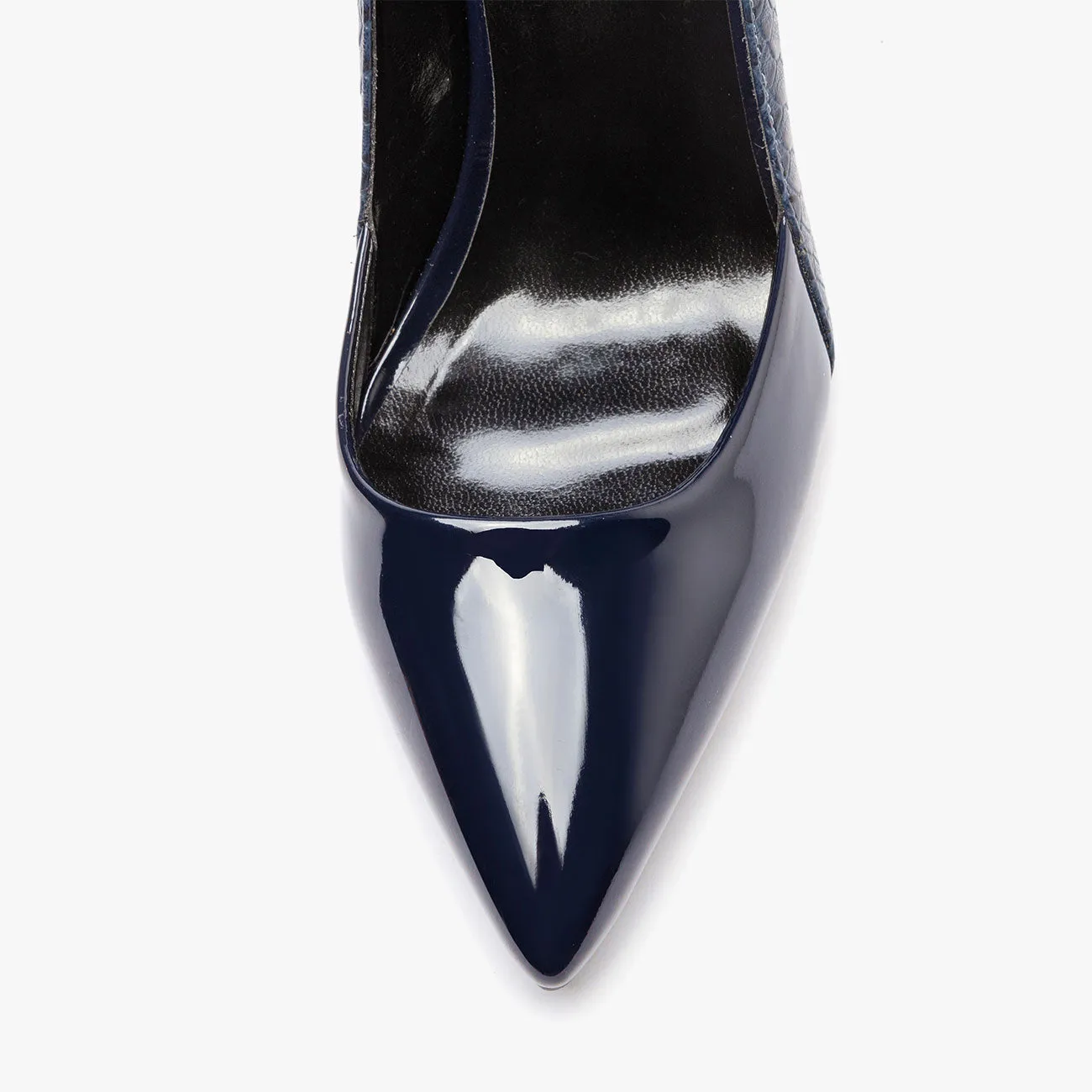 CASTAMERE Womens Leather Lining High Heels Pumps Pointed Toe Slip-on 10CM Shoes
