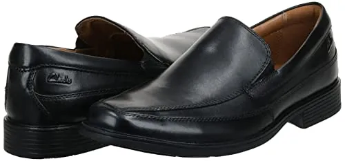 Clarks mens Tilden Free Loafer, Black Leather, 15 US