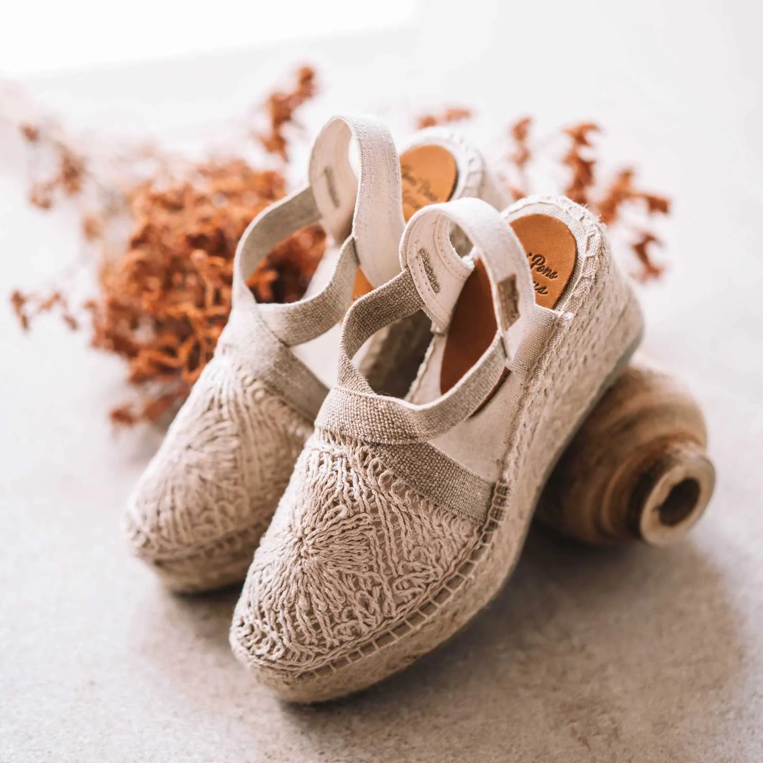 Crochet Fabric Wedges Espadrille For Women - Thalia