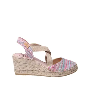 Crossed Strap Fabric Espadrille For Women - Saba-RG