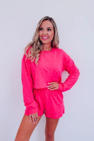 Dreaming Of Diamonds Shorts Set - Pink