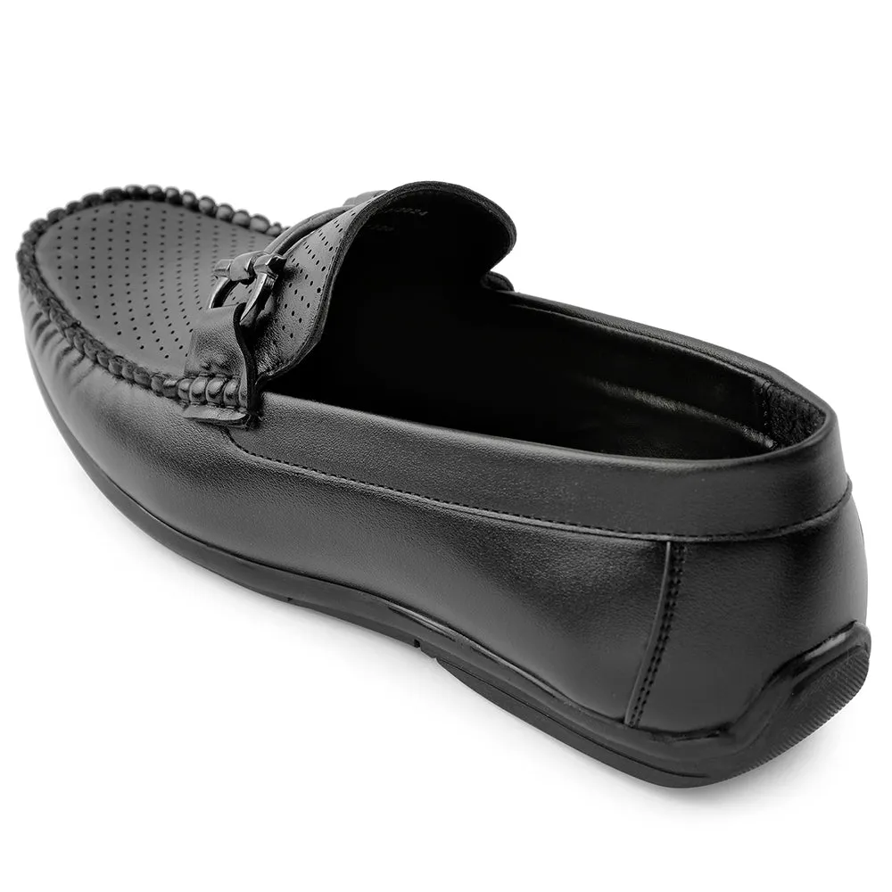 Fortune Black Casual Loafers For Men HML-10E By Liberty