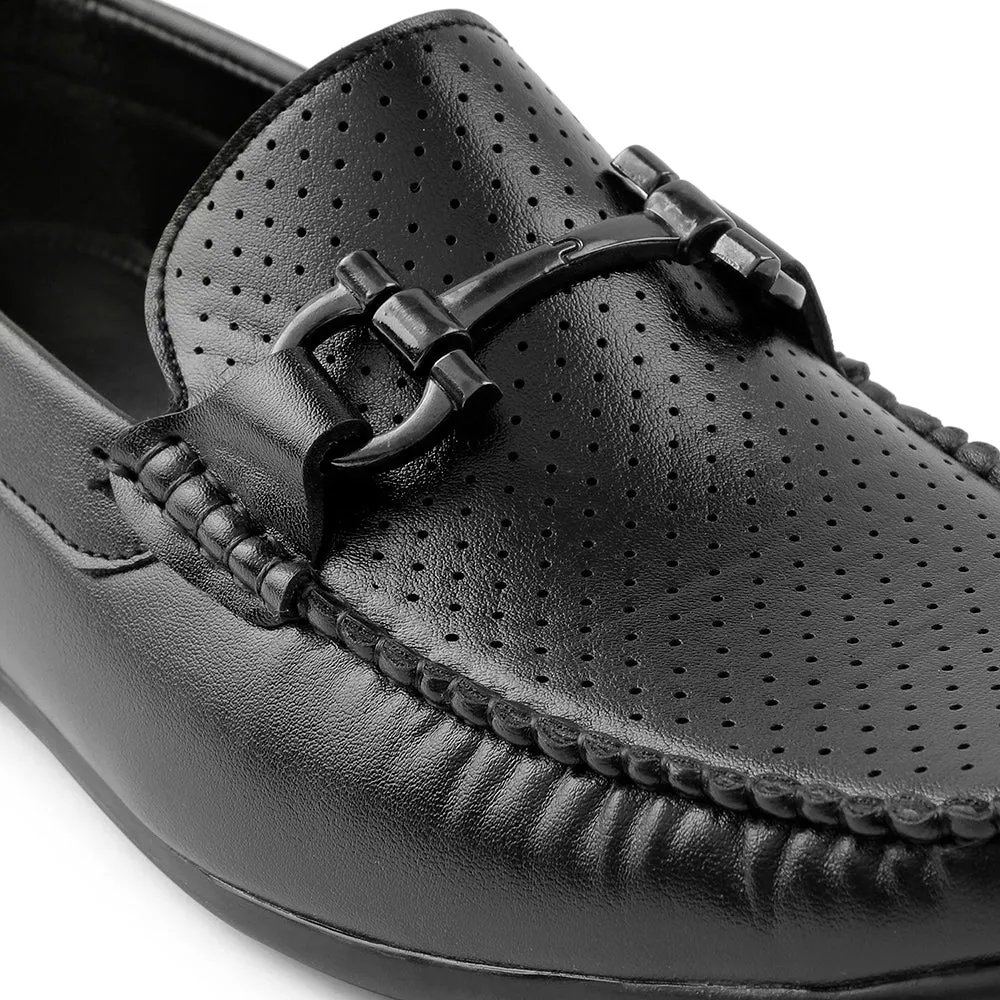 Fortune Black Casual Loafers For Men HML-10E By Liberty