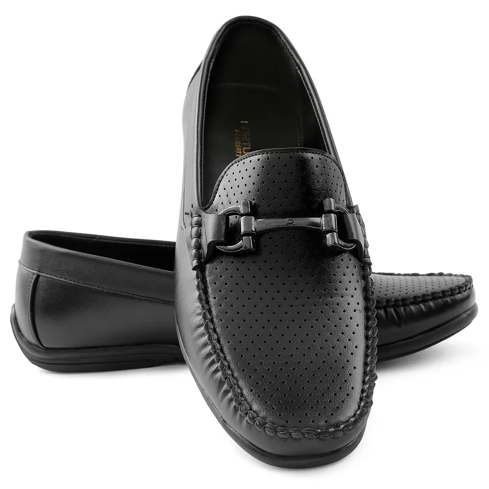 Fortune Black Casual Loafers For Men HML-10E By Liberty