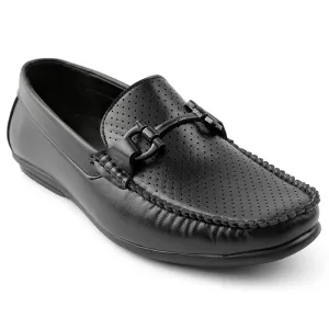 Fortune Black Casual Loafers For Men HML-10E By Liberty