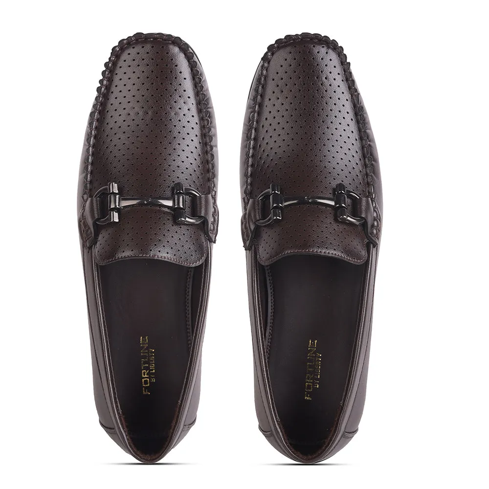 Fortune Brown Casual Loafers For Men HML-10E By Liberty