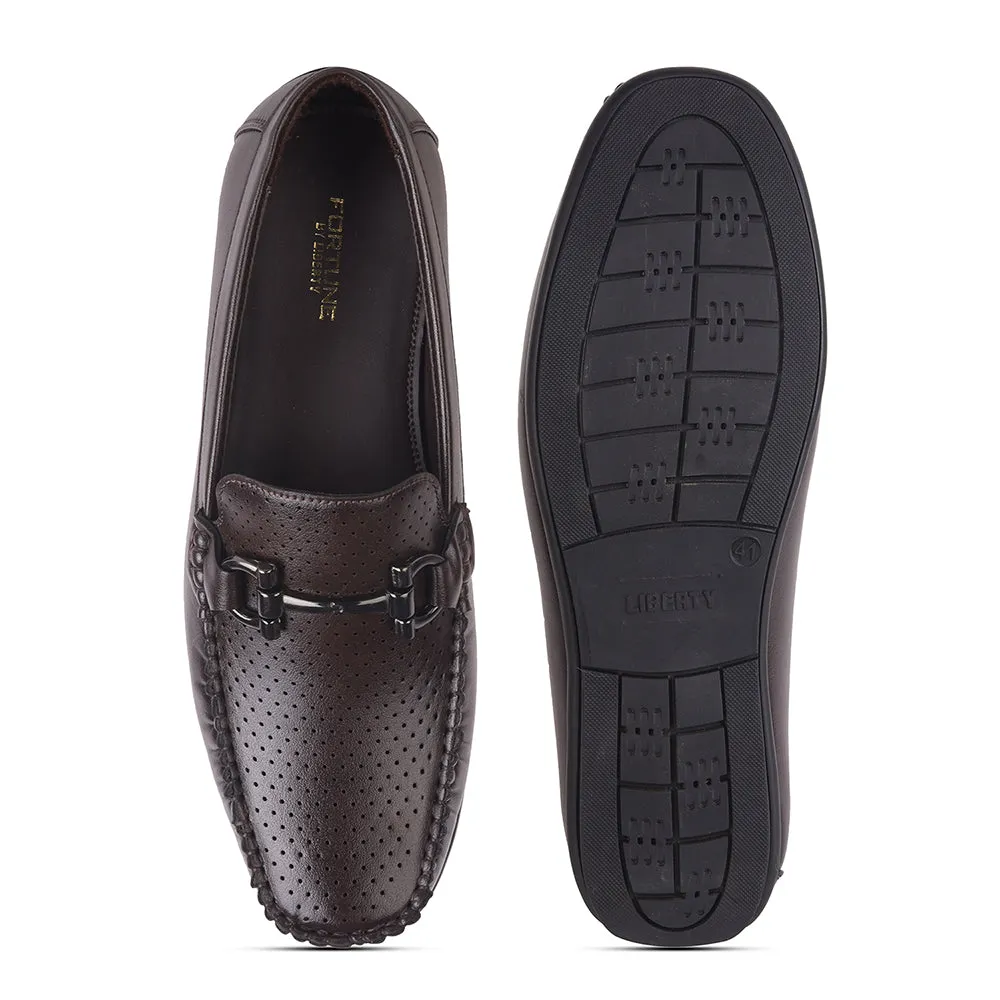 Fortune Brown Casual Loafers For Men HML-10E By Liberty