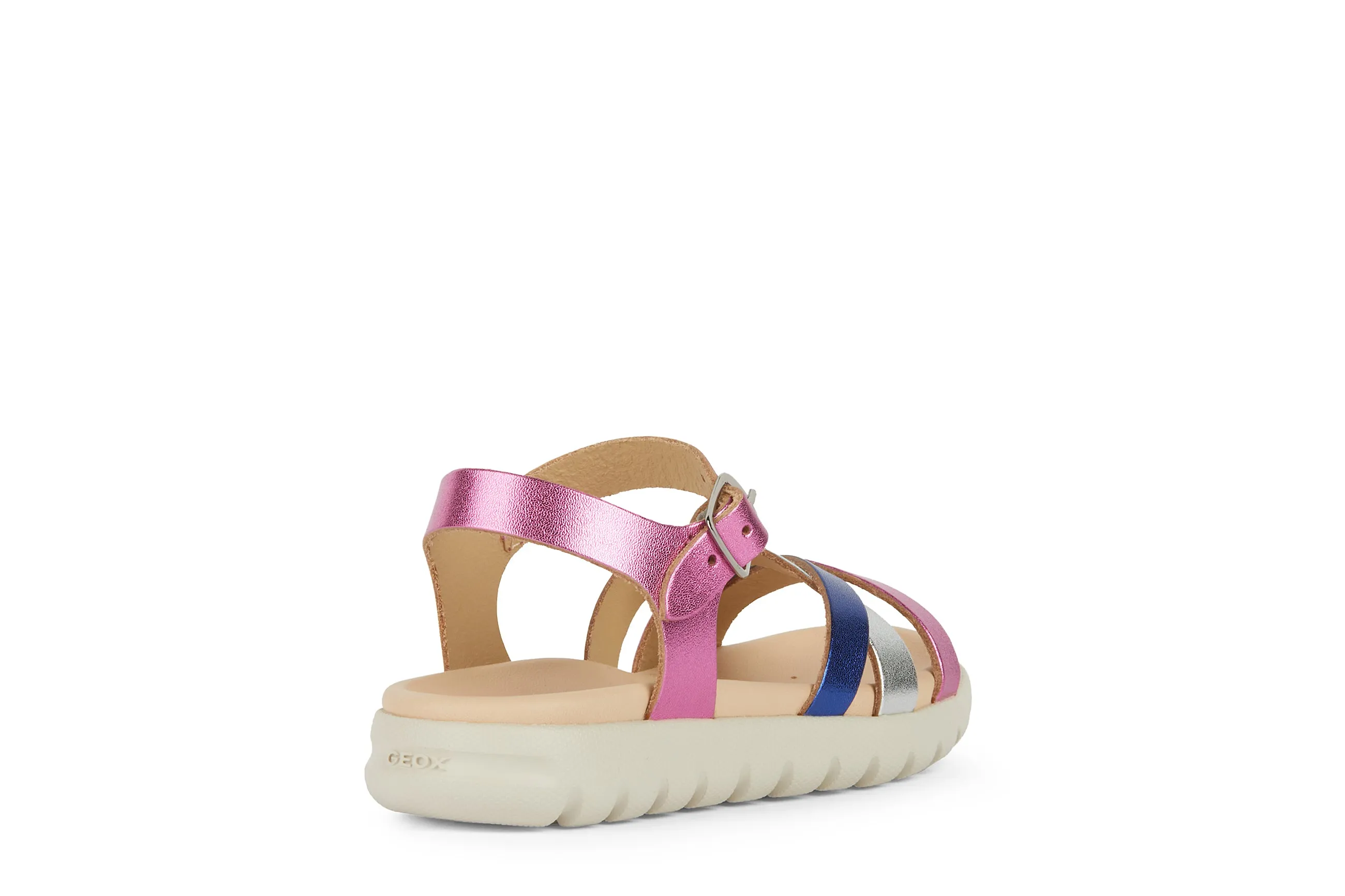 Geox Soleima | Fuchsia Kids Leather Sandals