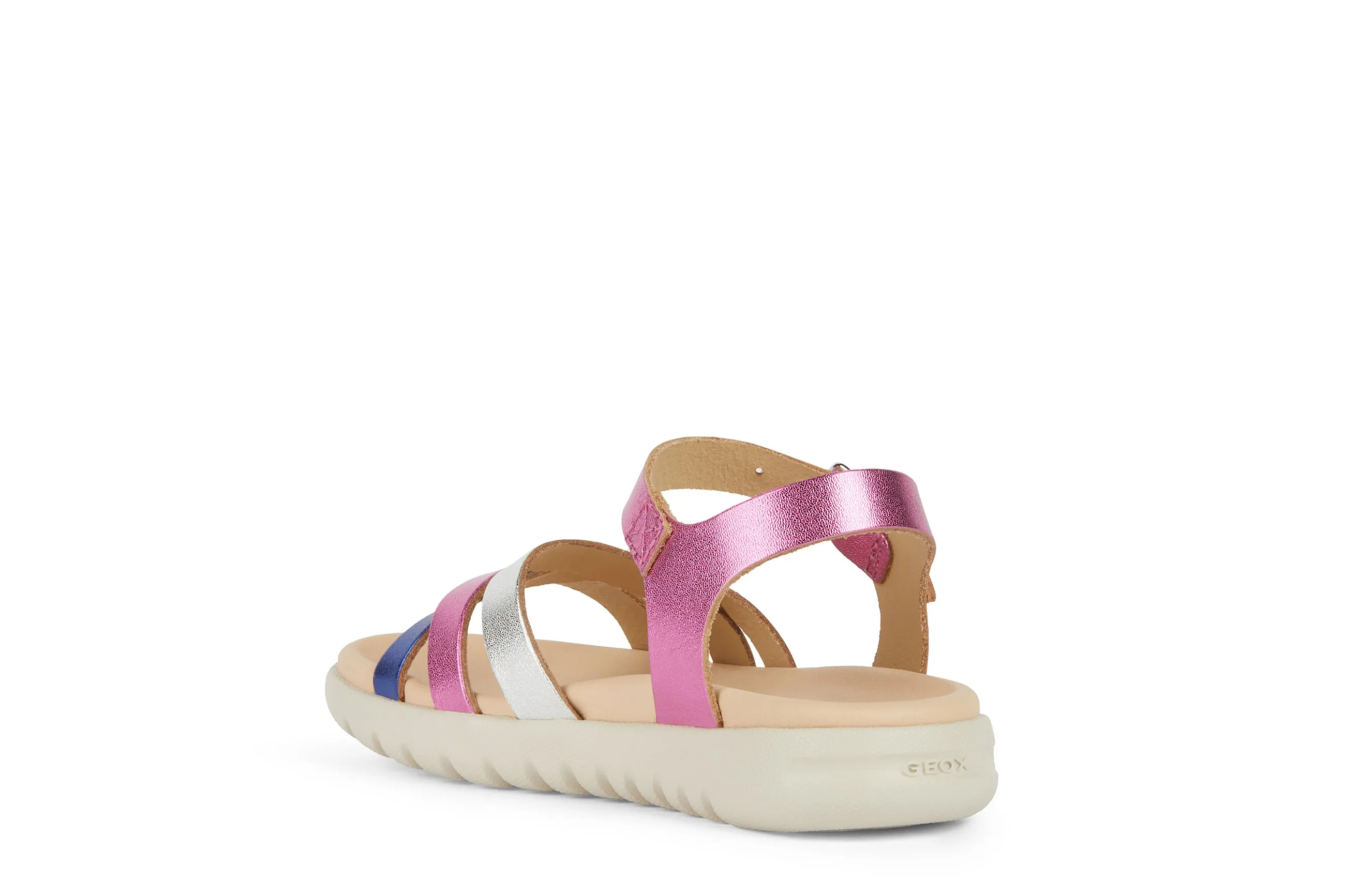 Geox Soleima | Fuchsia Kids Leather Sandals