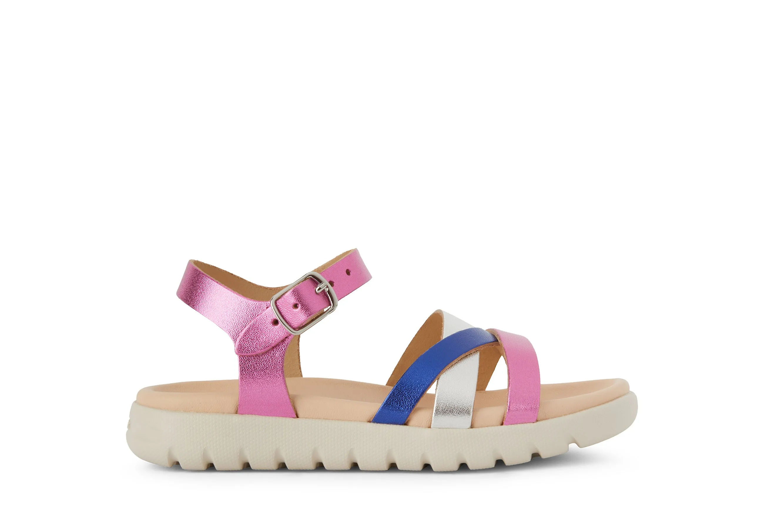 Geox Soleima | Fuchsia Kids Leather Sandals