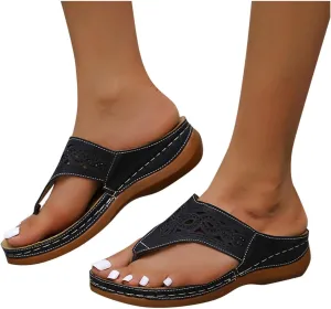 Gibobby Sandals for Women Flat,Womens Glitter Bling Fancy Slide Flat Low Wedge Sparkle Sandals Shoes Travel Flip Flops