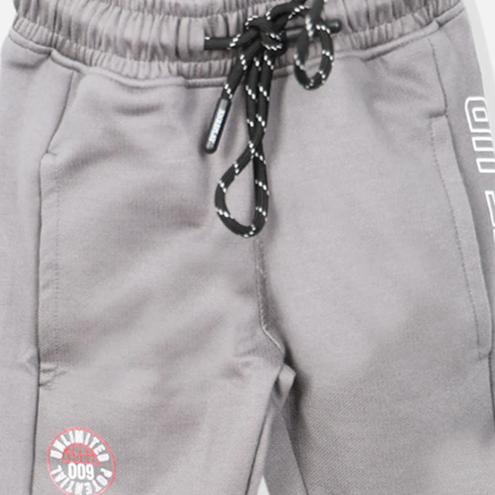 Grey & Blue Regular Fit Joggers