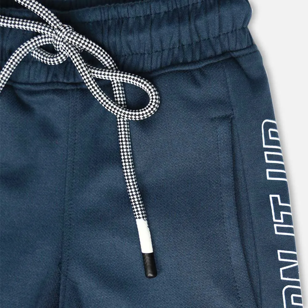 Grey & Blue Regular Fit Joggers