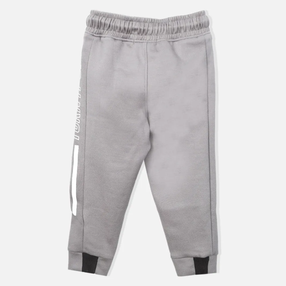 Grey & Blue Regular Fit Joggers