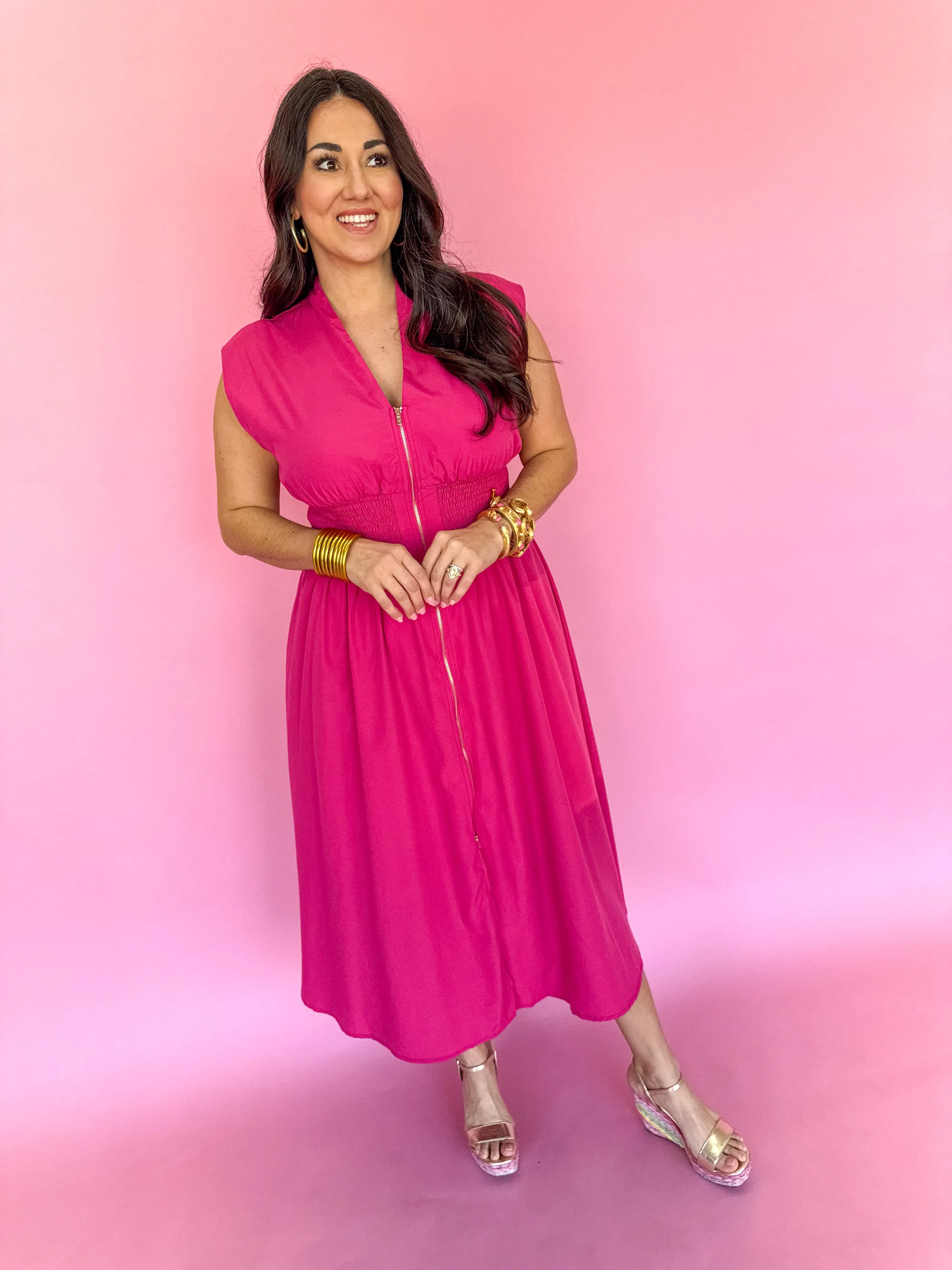 Hello Lovely Dress - Magenta
