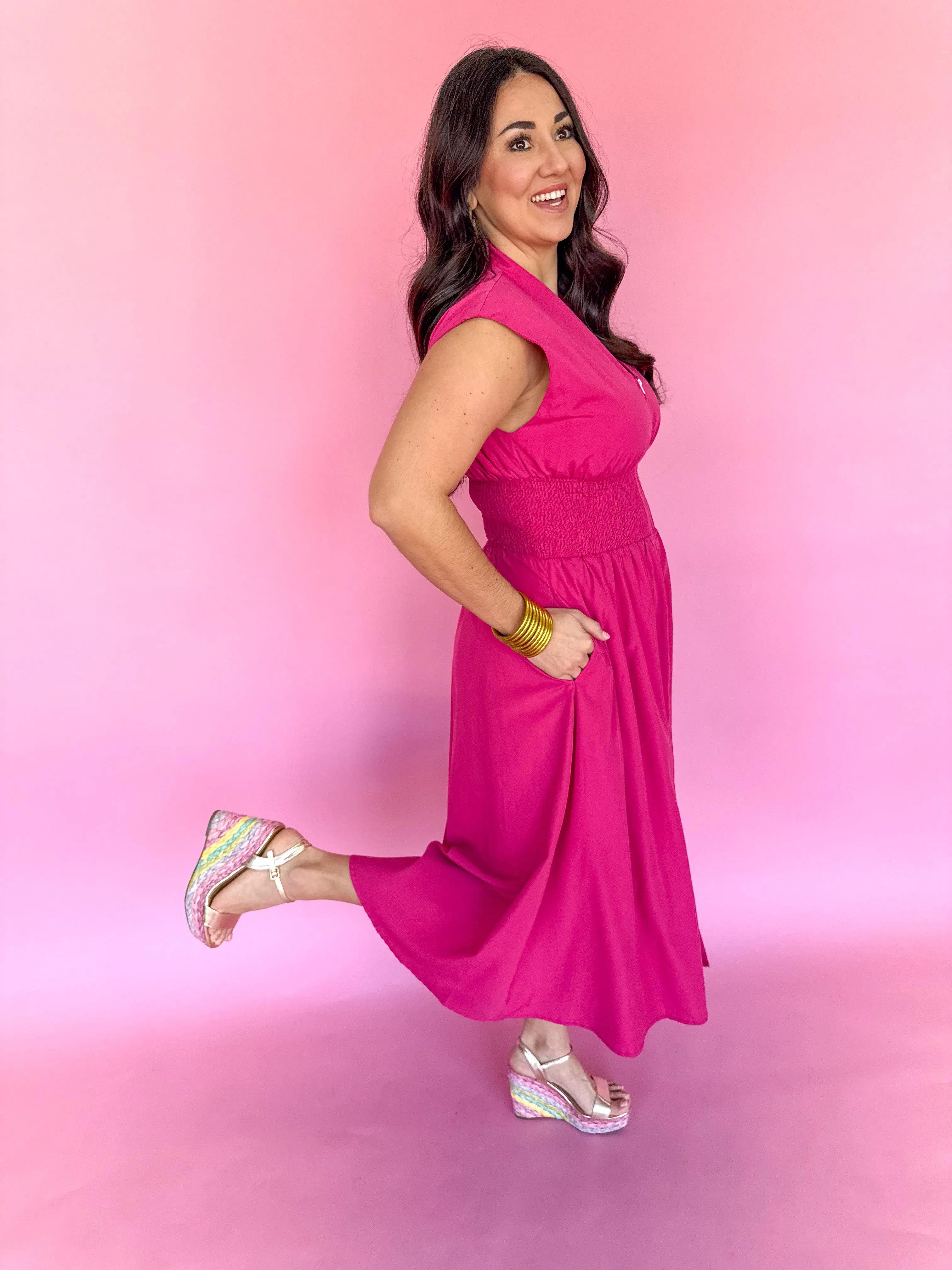 Hello Lovely Dress - Magenta