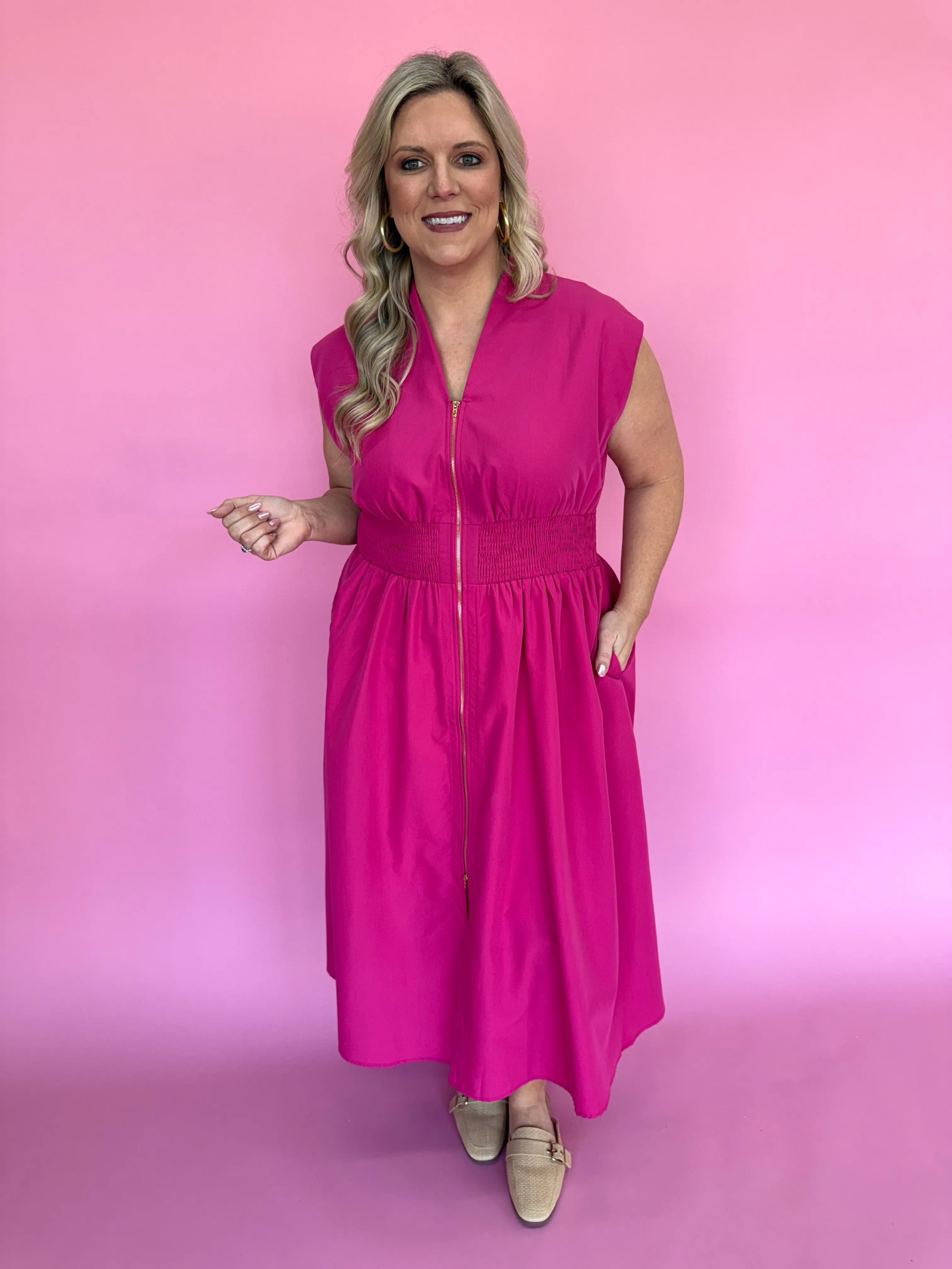 Hello Lovely Dress - Magenta