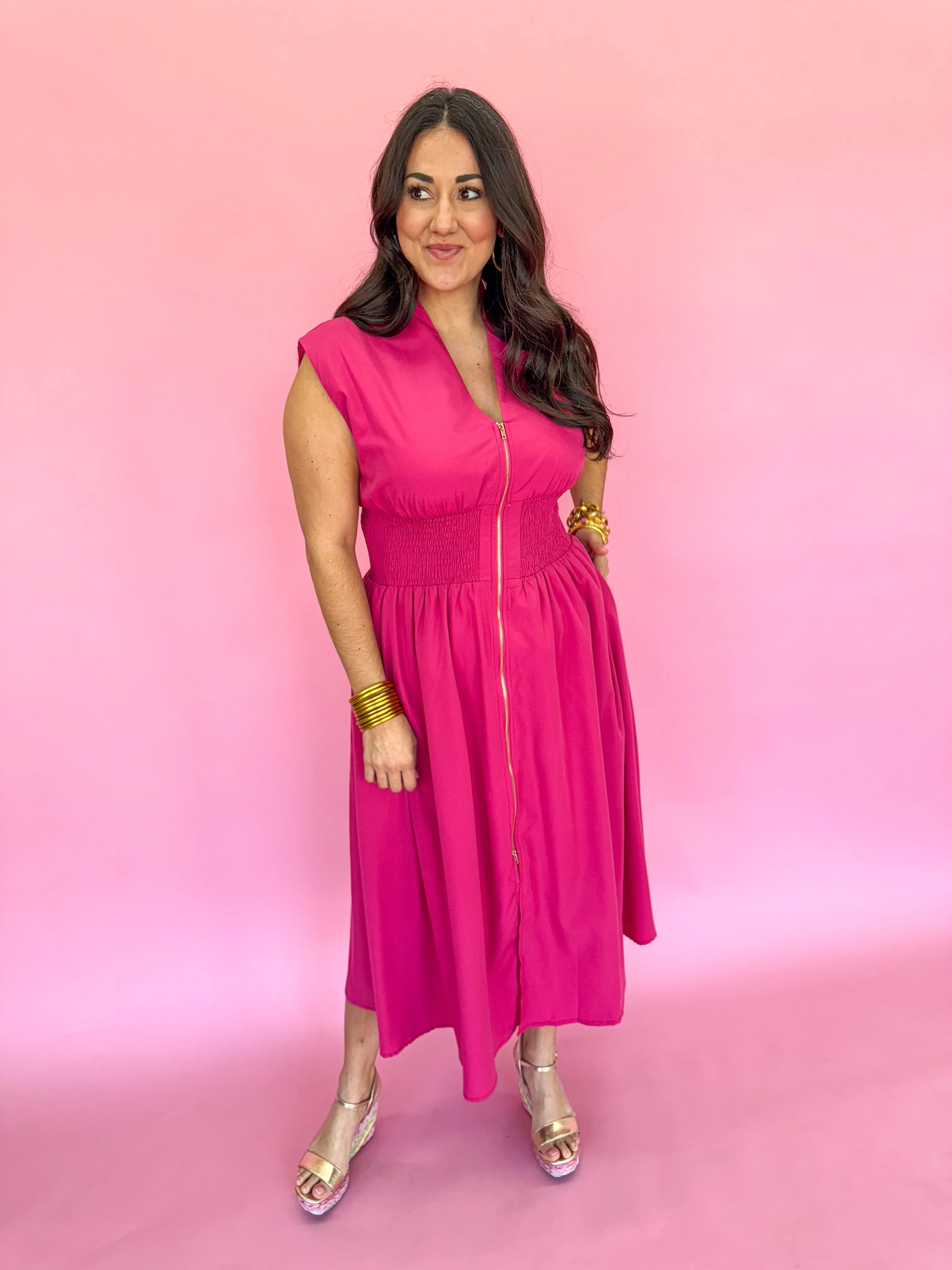 Hello Lovely Dress - Magenta