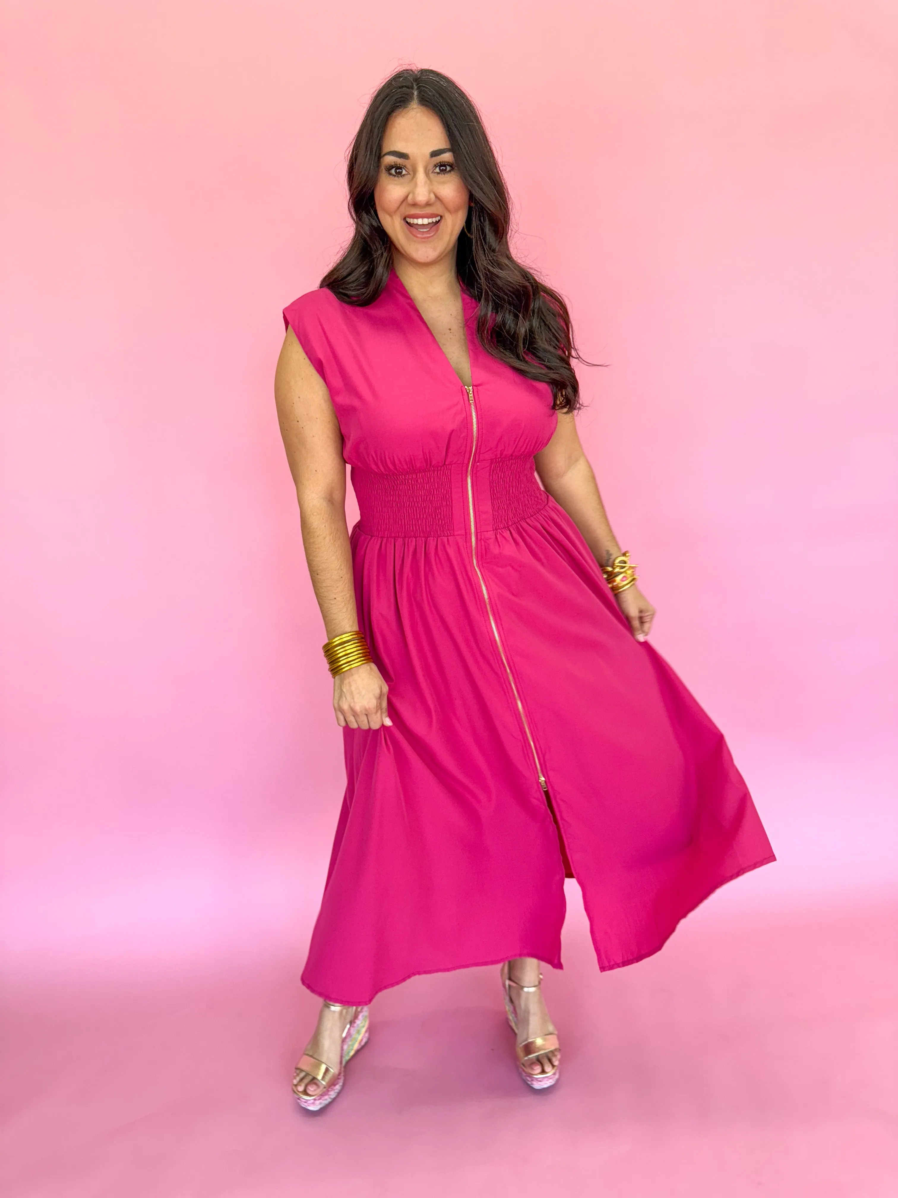Hello Lovely Dress - Magenta