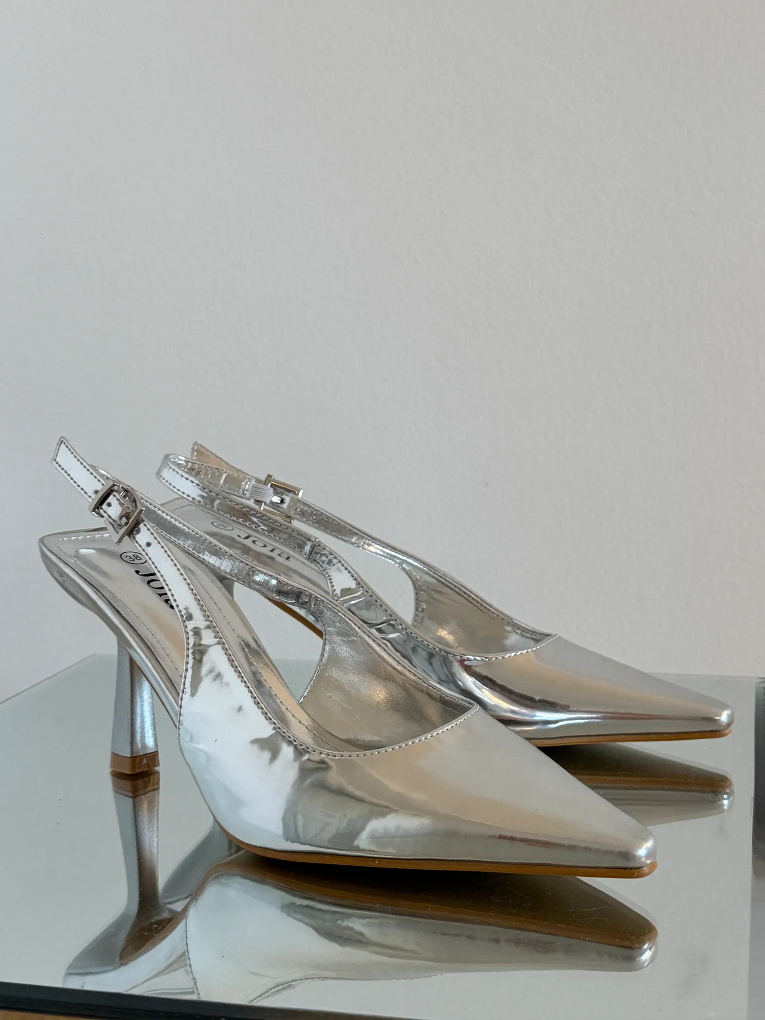 Joy Slingback Pumps - Silver