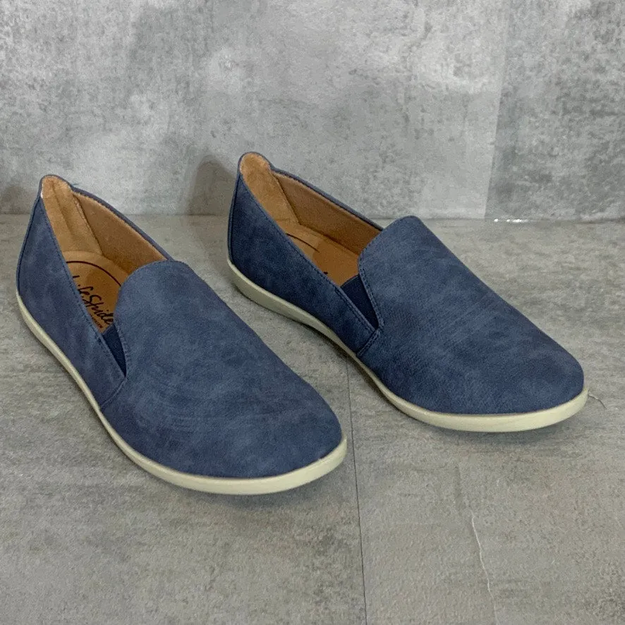 LIFESTRIDE Navy Dilma Narrow Active Arch Neon Slip-On Loafers SZ 7.5N