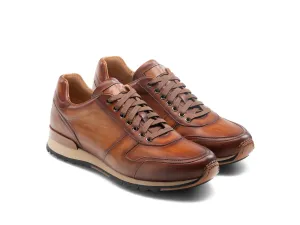 Luxury Edition - Artisian Made Tan Italian Leather Labasa Lace Up Sneakers