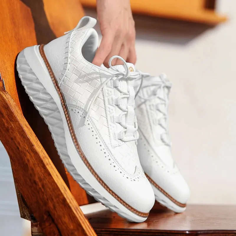 Marco Weave Leather Sneakers