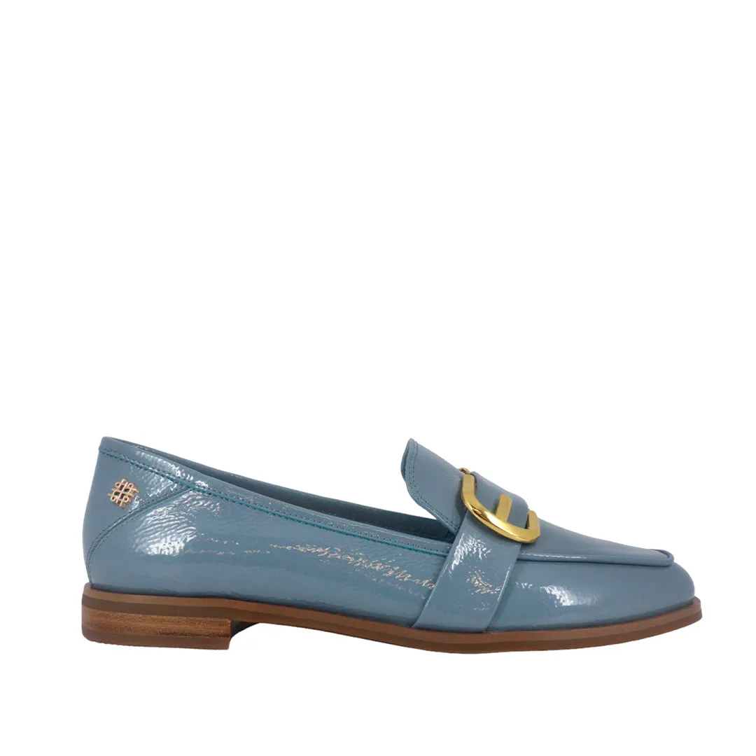 Mocasines loafers Eleonnora para mujer color celeste