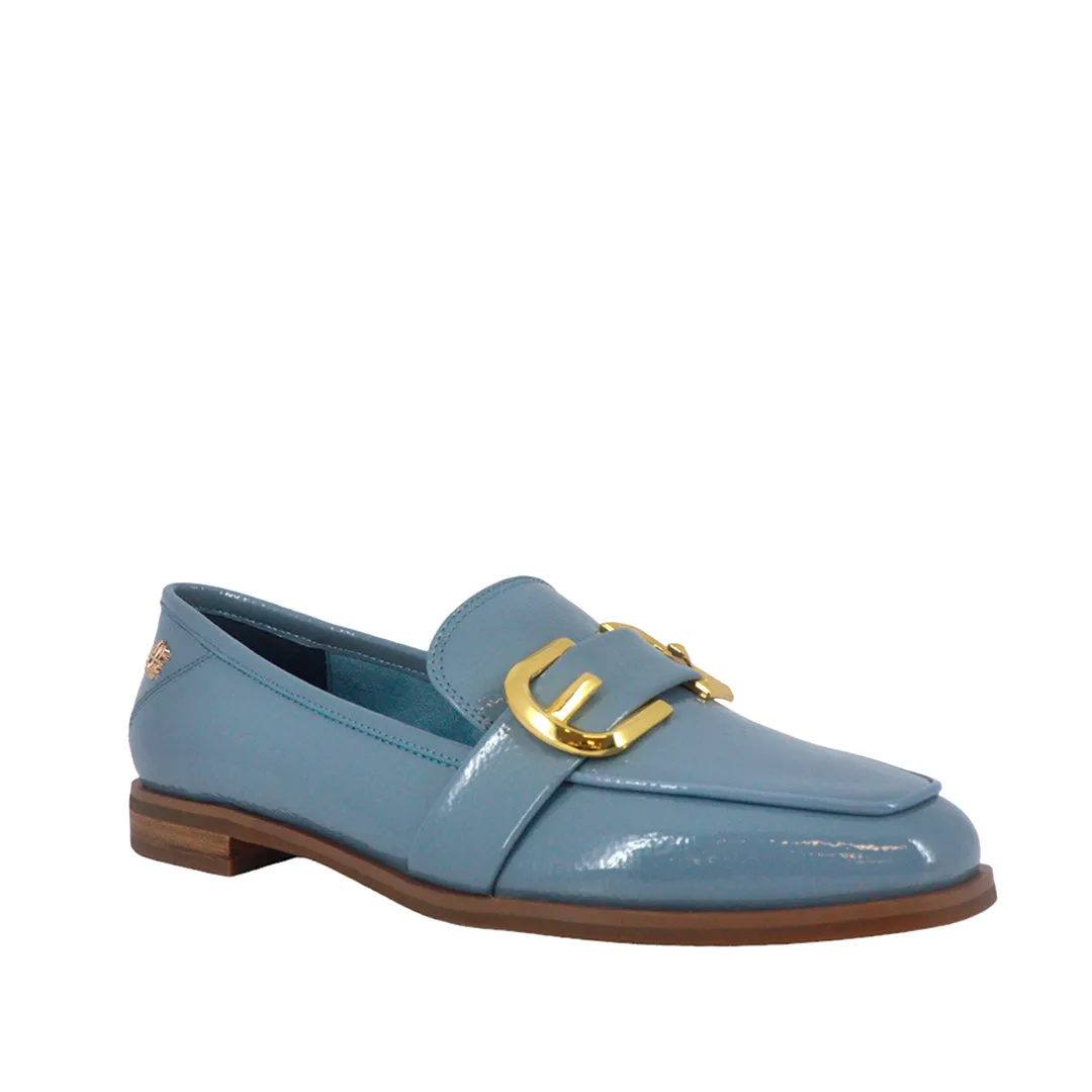 Mocasines loafers Eleonnora para mujer color celeste