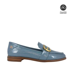 Mocasines loafers Eleonnora para mujer color celeste