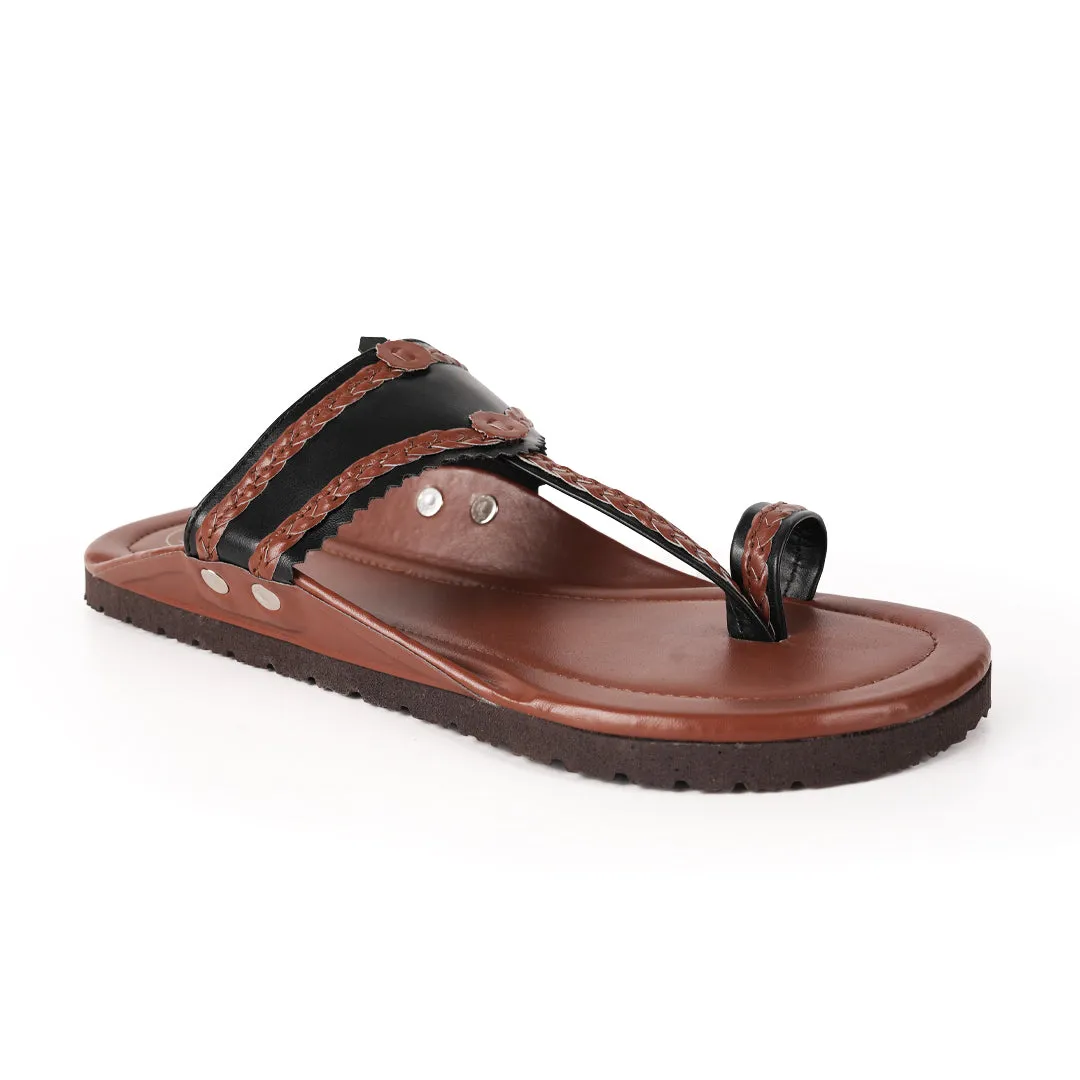 Monkstory Kolhapuri Sandals - Brown