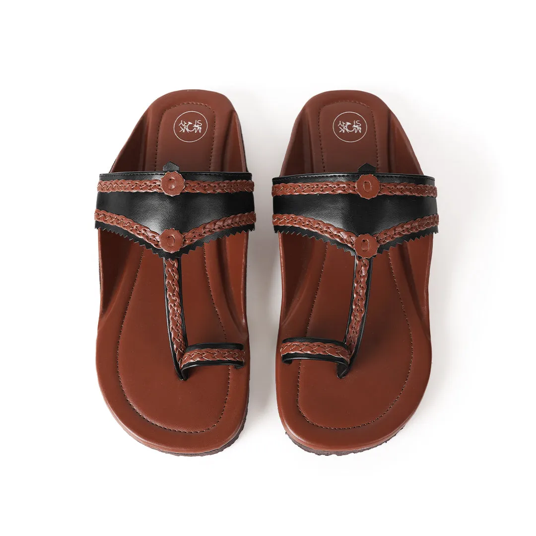 Monkstory Kolhapuri Sandals - Brown
