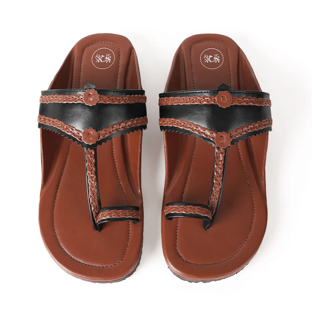 Monkstory Kolhapuri Sandals - Brown
