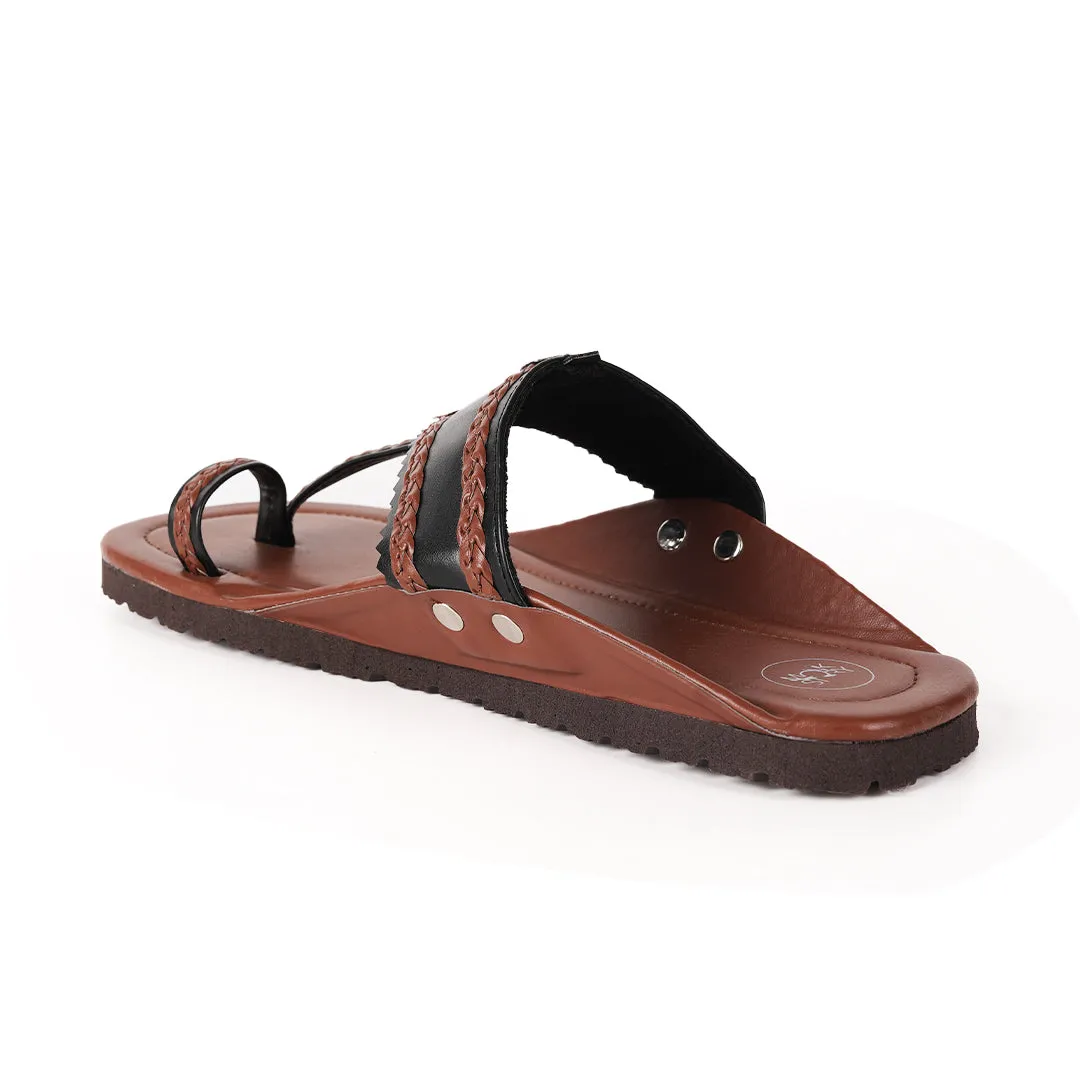Monkstory Kolhapuri Sandals - Brown