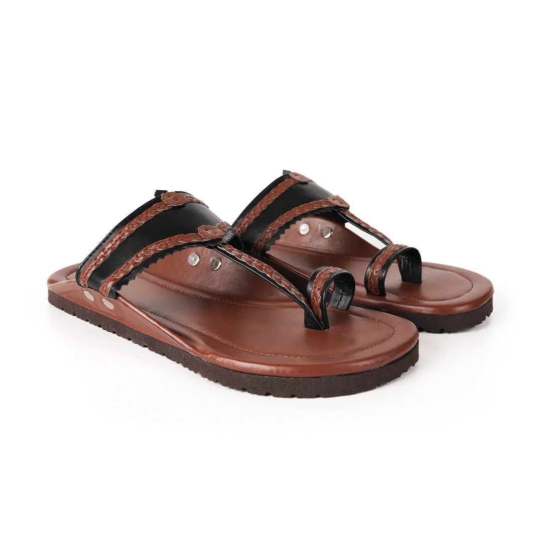 Monkstory Kolhapuri Sandals - Brown