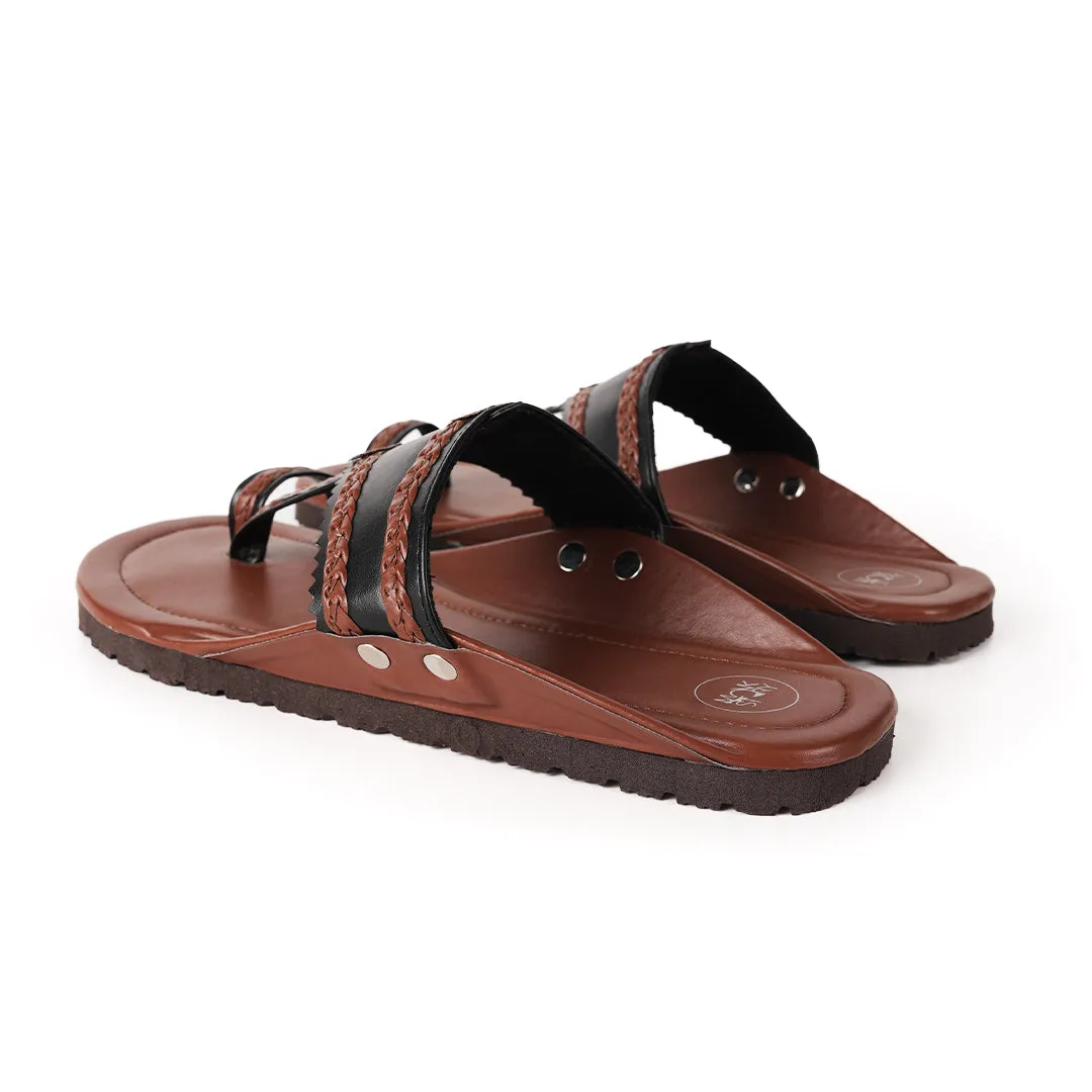 Monkstory Kolhapuri Sandals - Brown