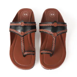 Monkstory Kolhapuri Sandals - Brown